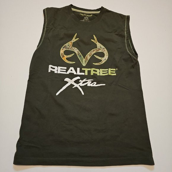 Realtree Sleeveless Tank Top Shirt Green Men’s Small Good Condition - Picture 1 of 5